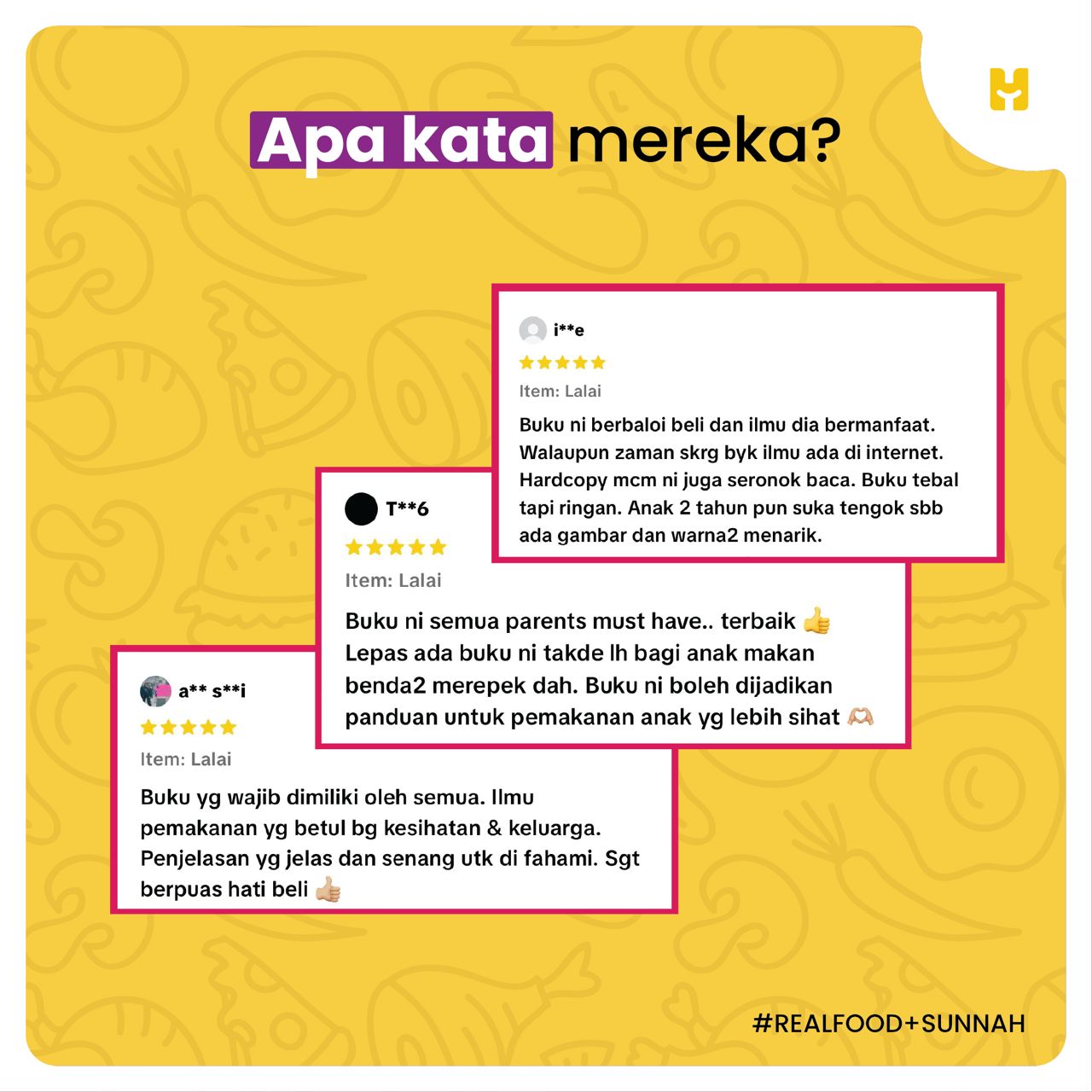 Buku Real Food Plus Sunnah | Makanan Nutrisi Baby Kanak-Kanak Organic Sihat Kuat Cerdas