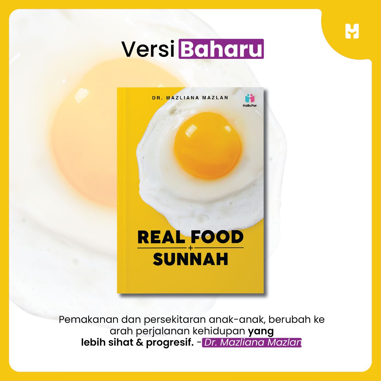 Buku Real Food Plus Sunnah | Makanan Nutrisi Baby Kanak-Kanak Organic Sihat Kuat Cerdas