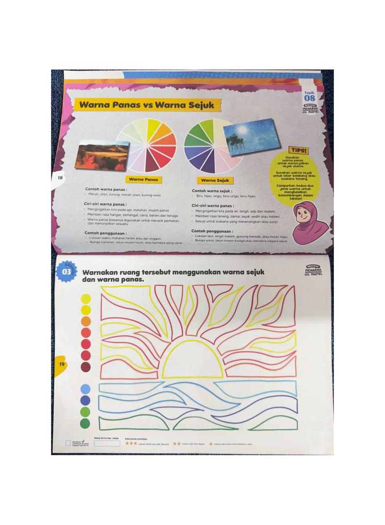 Bestnya! Mewarna menggunakan Oil Pastel | serta tips memenangi peraduan mewarna